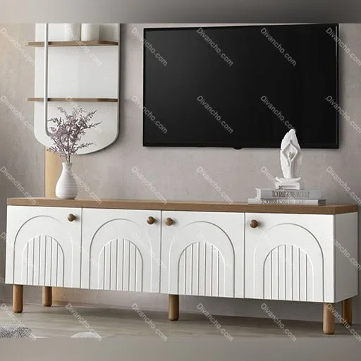 میز تلویزیون پایه چوبی کد DC114
