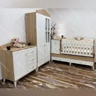 دراور سرویس خواب نوزاد نوجوان مدل آنتیک کد DC032