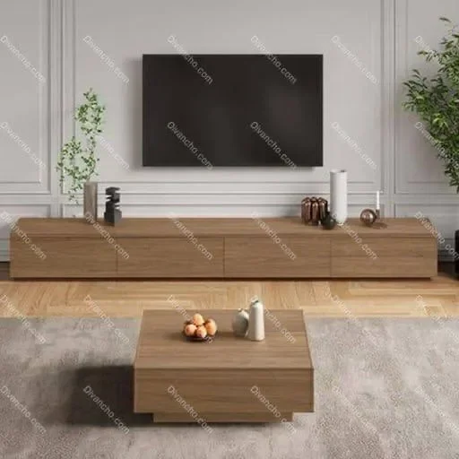 ست میز تلویزیون و جلومبلی مینیمال کد DC104 (قابل سفارش به صورت تک)