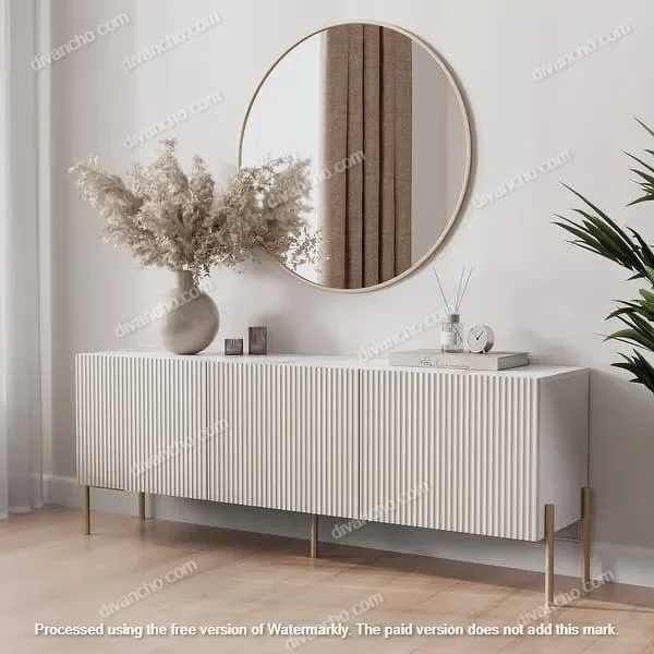 آینه کنسول مدرن پایه چوبی DC041