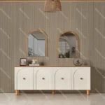آینه کنسول مدرن پایه چوبی کد DC096