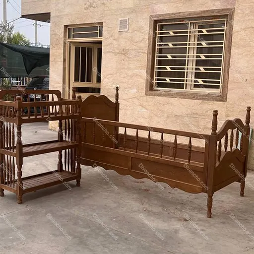 تخت چوبی کودک نوجوان کد DC117
