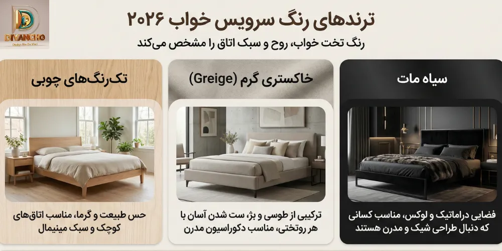 انتخاب رنگ در سرویس خوابهای ۲۰۲۶
